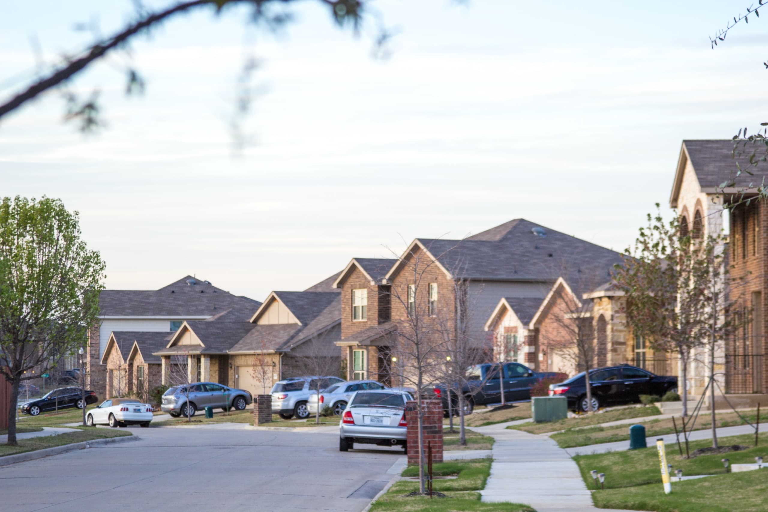 Residential neighborhood in Lake Dallas, Texas