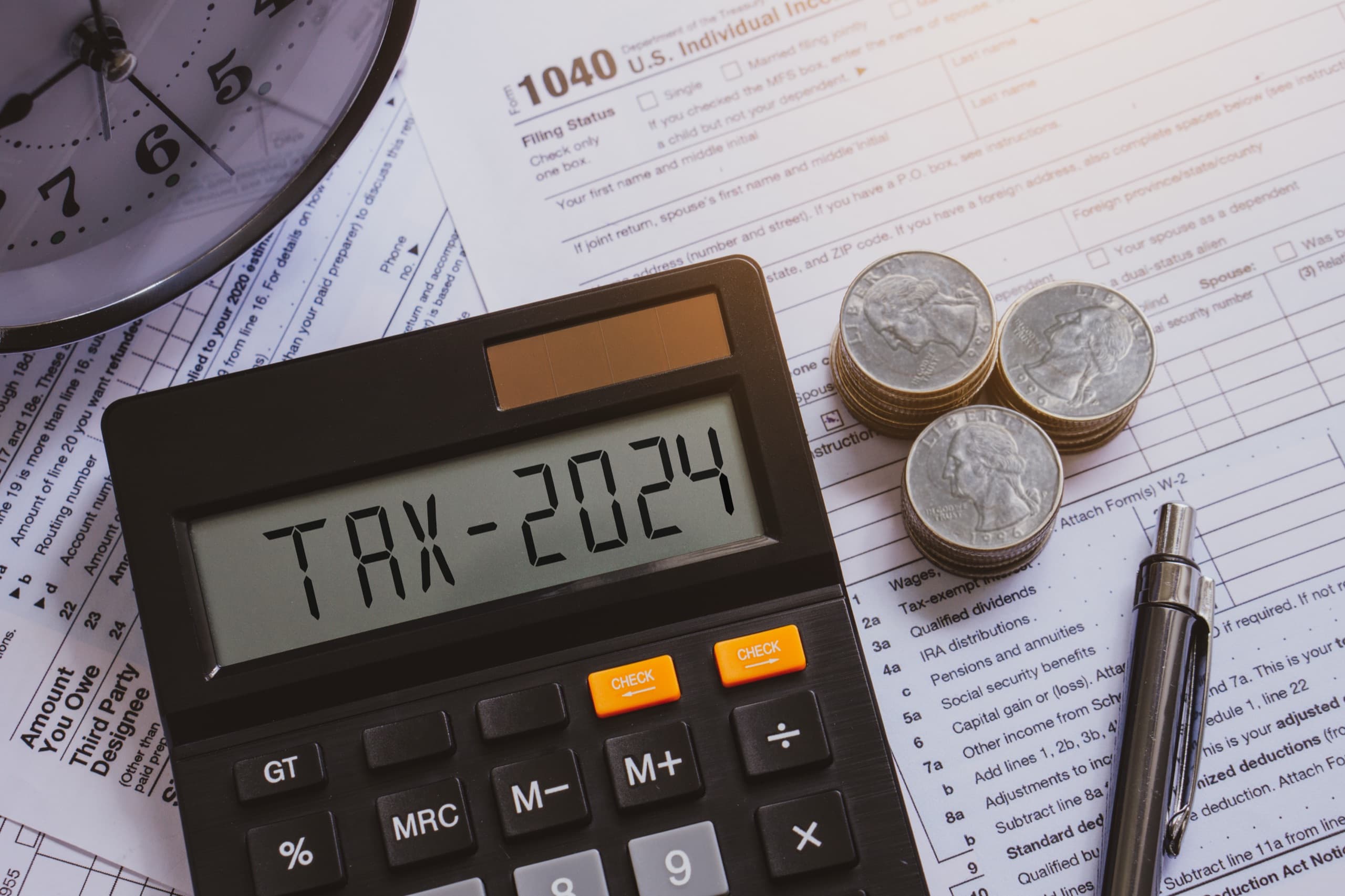 Tax calculation on calculator